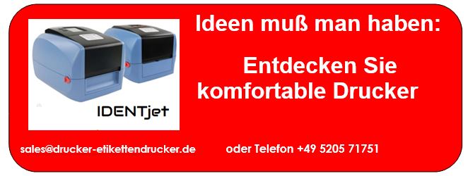 mobile Drucker - dann IDENTjet D4 mit 203, 300 oder 600 dpi.